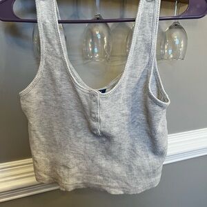 Old Navy Gray Ribbed Tank Top